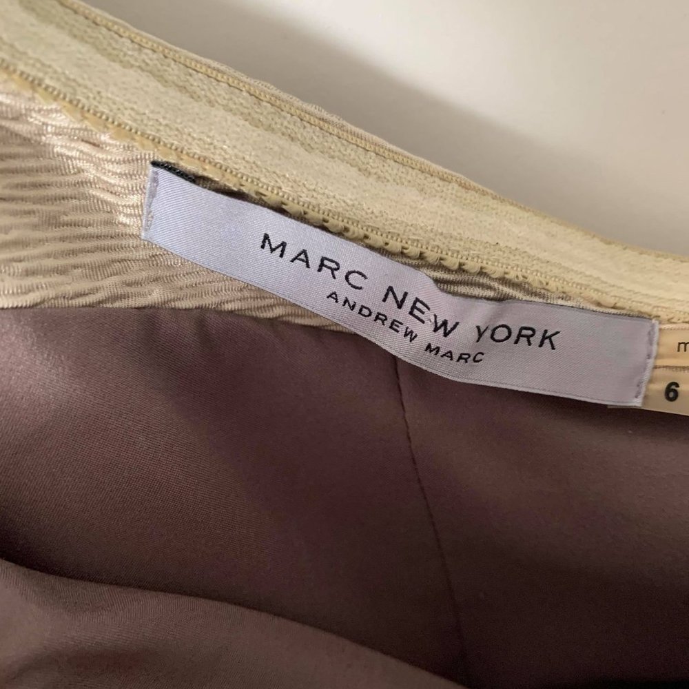 Marc New York gold 1 shoulder cocktail dress sz 6 - Picture 4 of 8